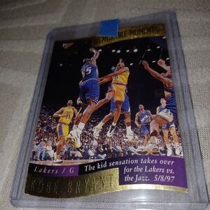 1998-99 Upper Deck Kobe Bryant Memorable Moments #4 Lakers MVP 🔥